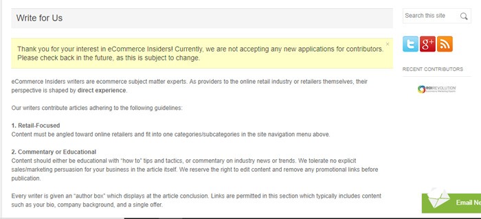 Write For eCommerce Insiders