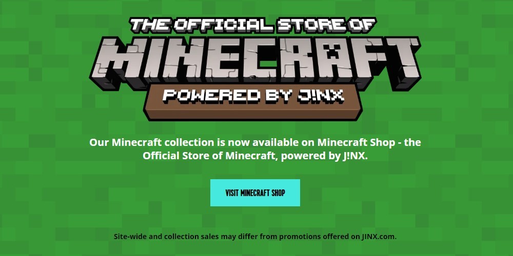 jinx.com minecraft category page