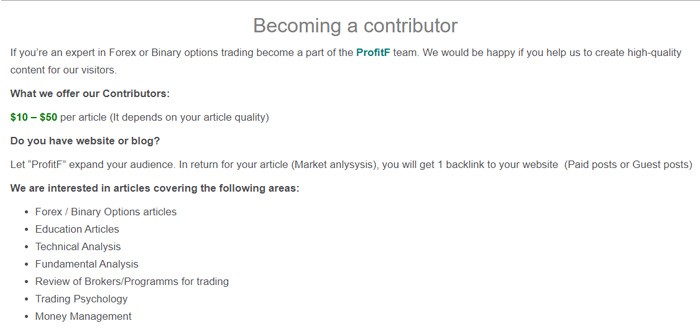 Becoming A Contributor On ProfitF