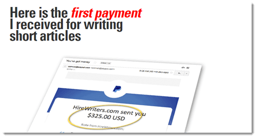 First Writing Payment