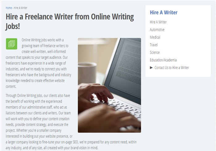 Hire A Freelance Writer On Online Writing Jobs