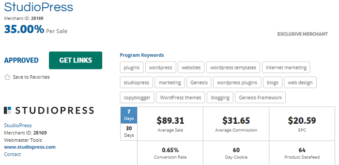 StudioPress Affiliate Portal