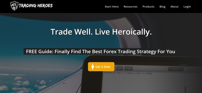 screenshot of the affiliate sign up page for Trading Heroes