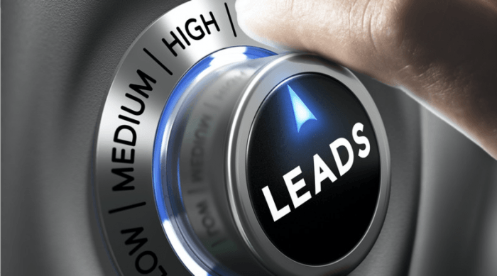 dial showing number of leads being turned from low to high, representing lead generation