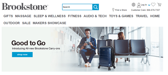 Brookstone Home Page website screenshot