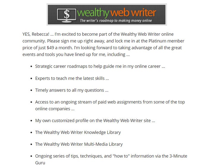 Buying A Membership On Wealthy Web Writer