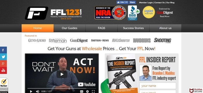 screenshot of the affiliate sign up page for FFL123