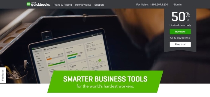 screenshot of the affiliate sign up page for Intuit Small Business