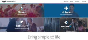 WondershareAffiliateProgram screenshot of the affiliate sign up page for Wondershare