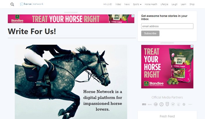 Write For Horse Network