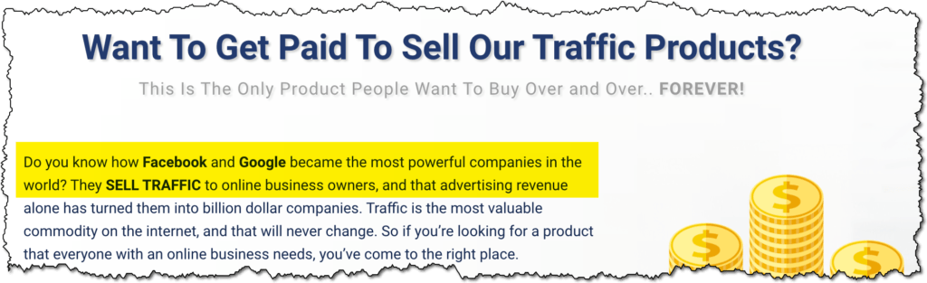 traffic authority sell traffic