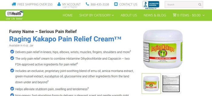 screenshot of the affiliate sign up page for EffiHealth