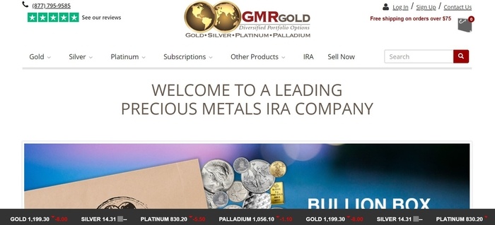 screenshot of the affiliate sign up page for GMRGold