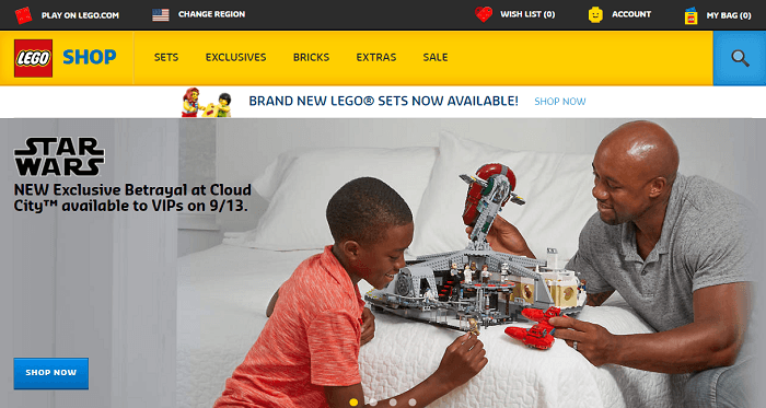 Lego.com Home Page