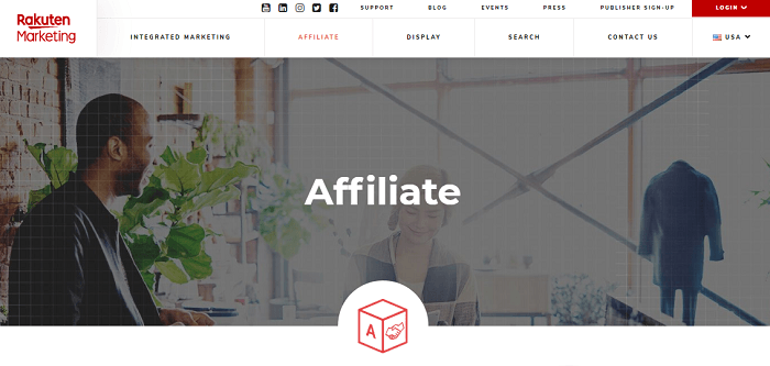 Rakuten Affiliate Network Program Review Home Page