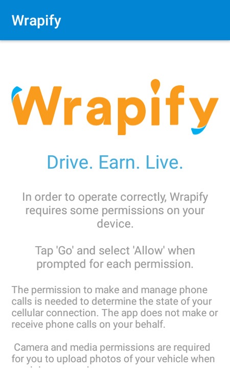 Wrapify Home Screen