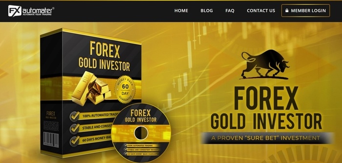 screenshot of the affiliate sign up page for Forex Gold Investor 