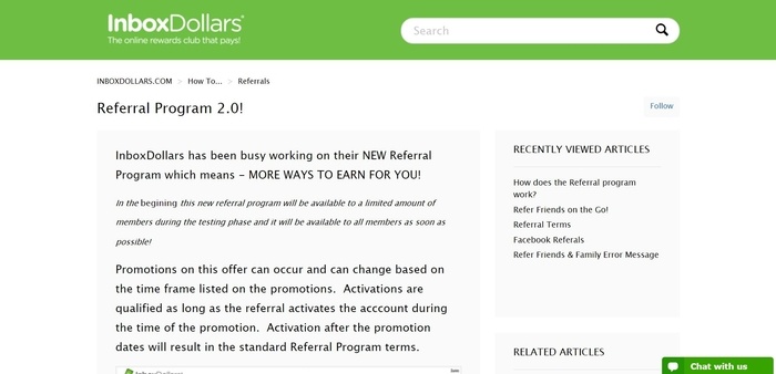 screenshot of the affiliate sign up page for InboxDollars