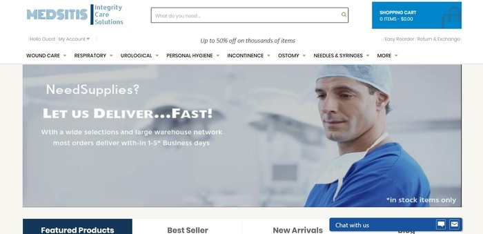 screenshot of the affiliate sign up page for Medsitis