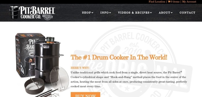 screenshot of the affiliate sign up page for Pit Barrel Cooker Co.