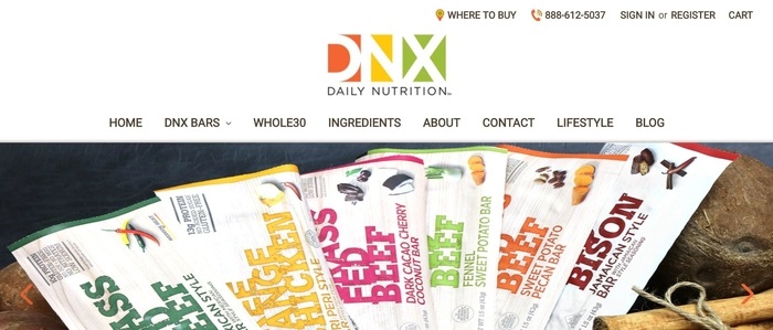 screenshot of the affiliate sign up page for DNX