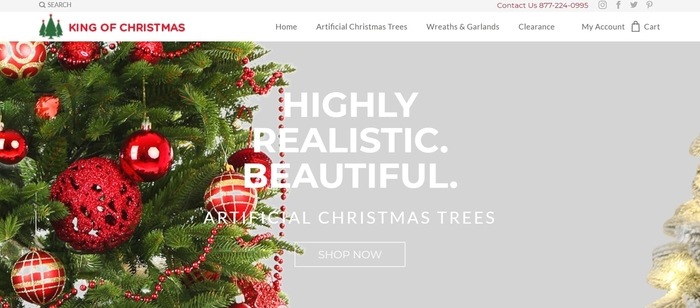 screenshot of the affiliate sign up page for King of Christmas