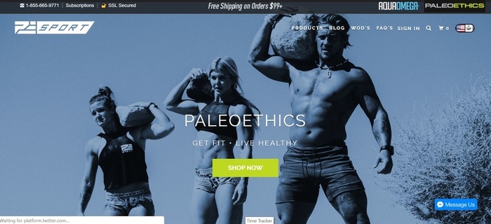 screenshot of the affiliate sign up page for Paleoethics