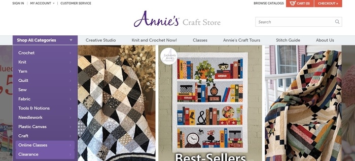 screenshot of the affiliate sign up page for Annie's 