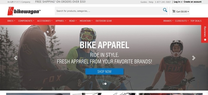 screenshot of the affiliate sign up page for Bikewagon