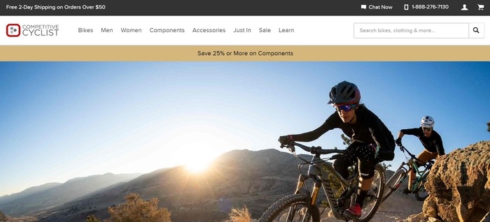 screenshot of the affiliate sign up page for Competitive Cyclist