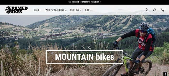 screenshot of the affiliate sign up page for Framed Bikes