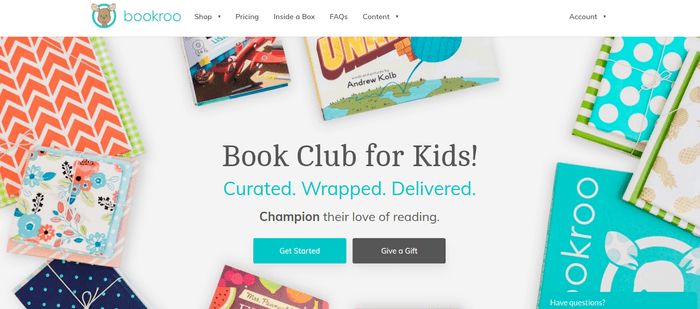 screenshot of the affiliate sign up page for Bookroo