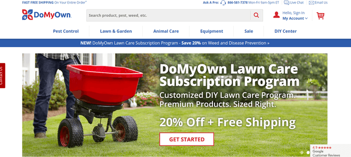 screenshot of the affiliate sign up page for DoMyOwn.com