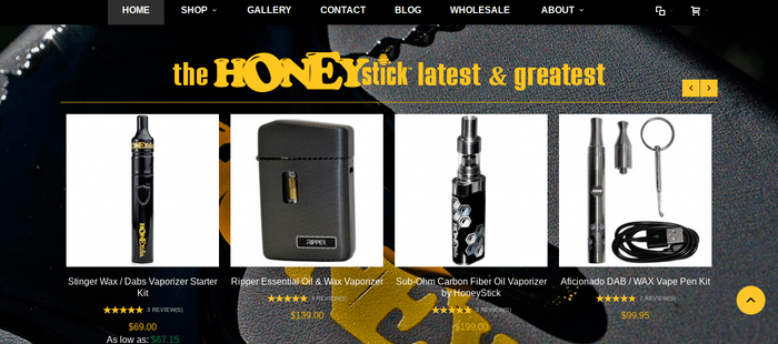 screenshot of the affiliate sign up page for HoneyStick