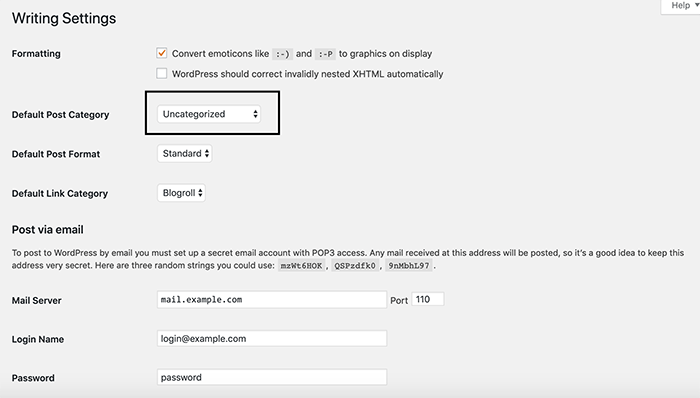 Replacing the default category in WordPress