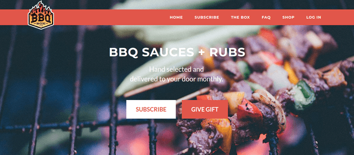 screenshot of the affiliate sign up page for BBQ Box