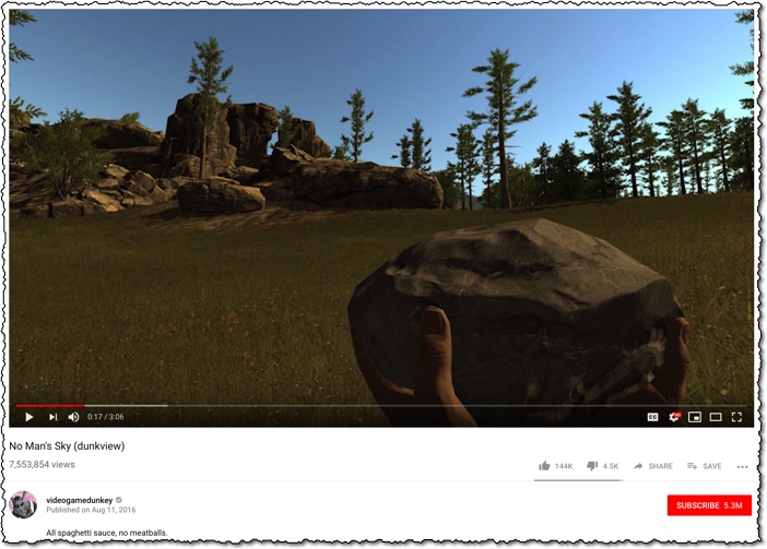 screenshot from a youtube video that plays "letsplay" footage while he narrates his content