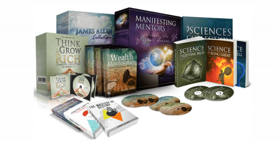 This screenshot shows a complete package of all of the products included in the Manifesting Mentors collection.