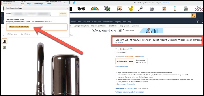 amazon associates affiliate link