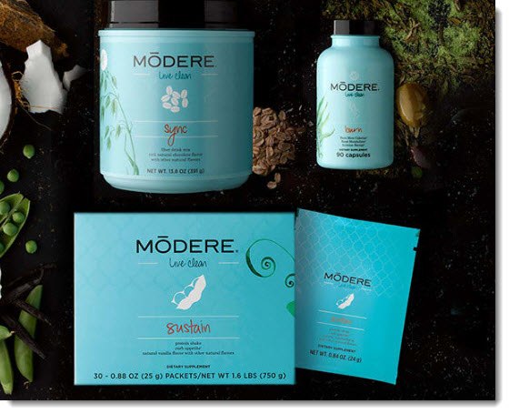 A selection of products from Modere