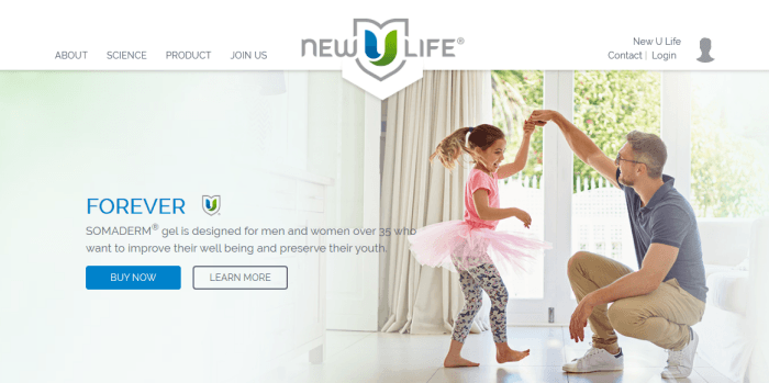 A website screenshot from NewULife showing a father playing with his daughter