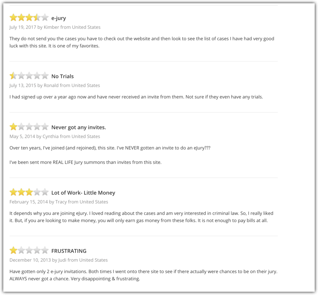 ejury reviews