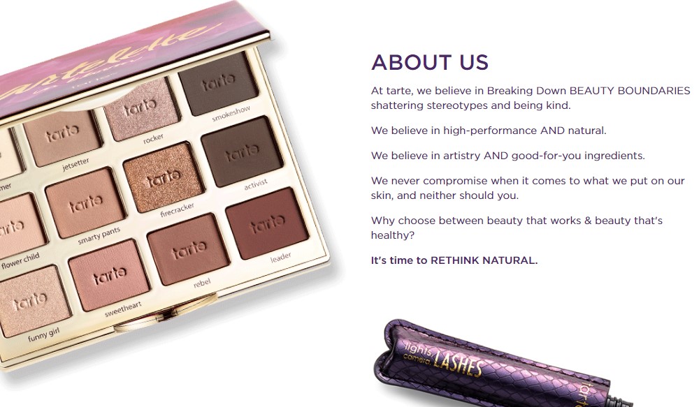 tarte cosmetics affiliate signu page