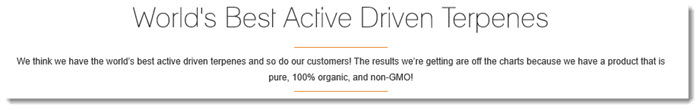 Active Driven Terpenes Description on the Bocannaco site