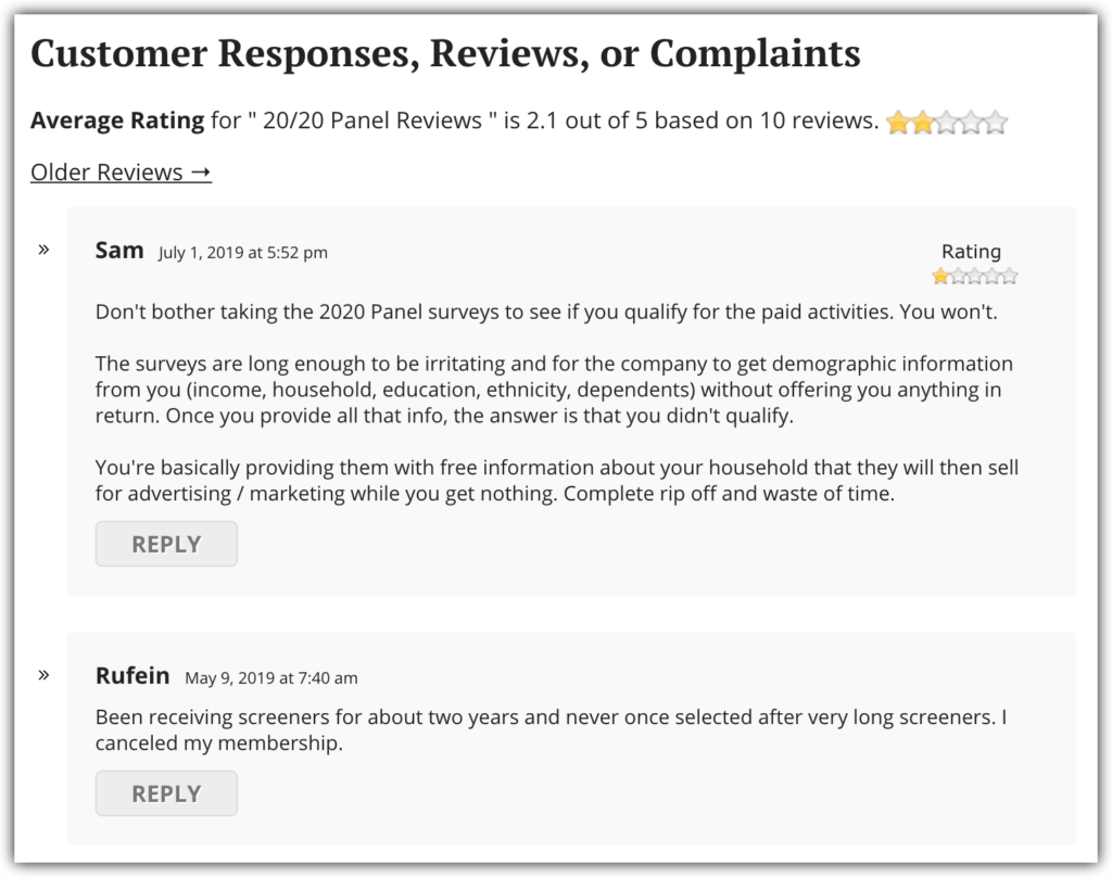 2020 panel customer reviews