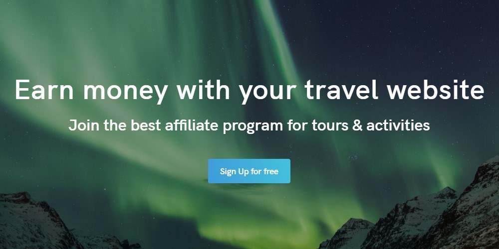 Tour scanner affiliate sign up page