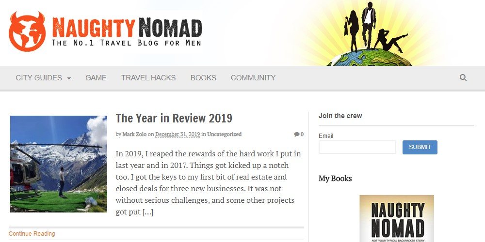  naughty nomad home page