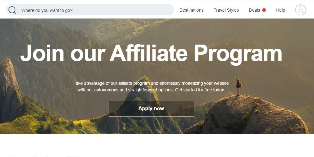  tour radar affiliate sign up page