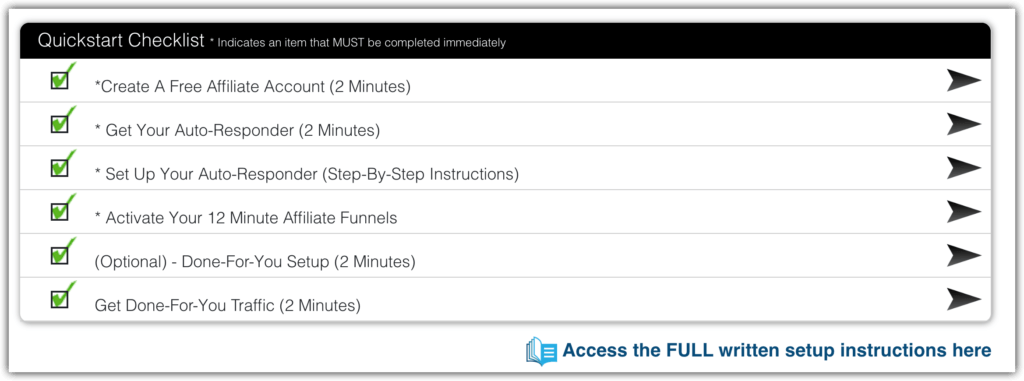 12MA training checklist