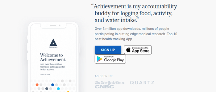 Achievement App Website Screenshot